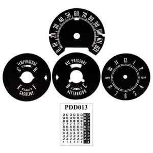 64 B-Body Plymouth Fury Dash Decal Kit With Clock