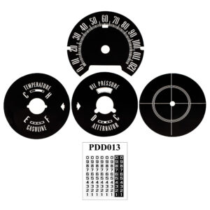 64 B-Body Plymouth Fury Dash Decal Kit With Clock Delete