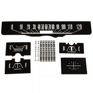 66 - 67 Dodge Coronet Decal Kit 120 MPH with Clock Delete