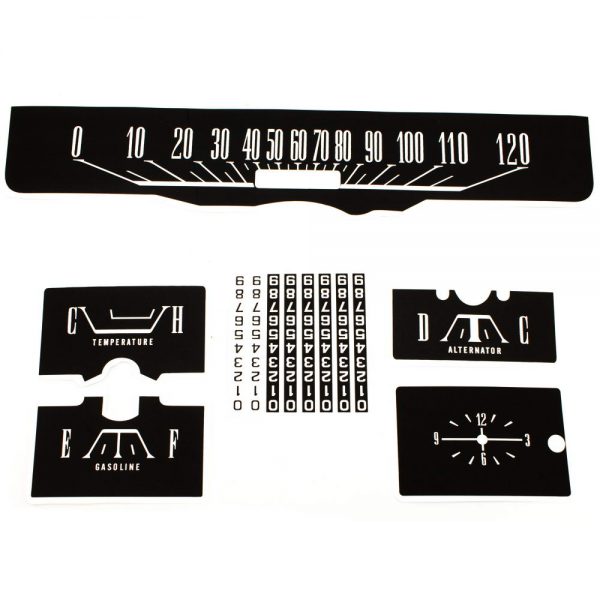 66 - 67 Dodge Coronet Decal Kit 120 MPH with Clock