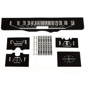 66 - 67 Dodge Coronet Decal Kit 150 MPH with Clock Delete