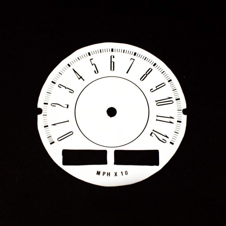 67 71 A Body WHITE Rallye Speedometer Face 120MPH with trip odo