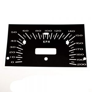 68 - 76 Plymouth Valiant Standard Speedometer Face 200 KPH - Metric