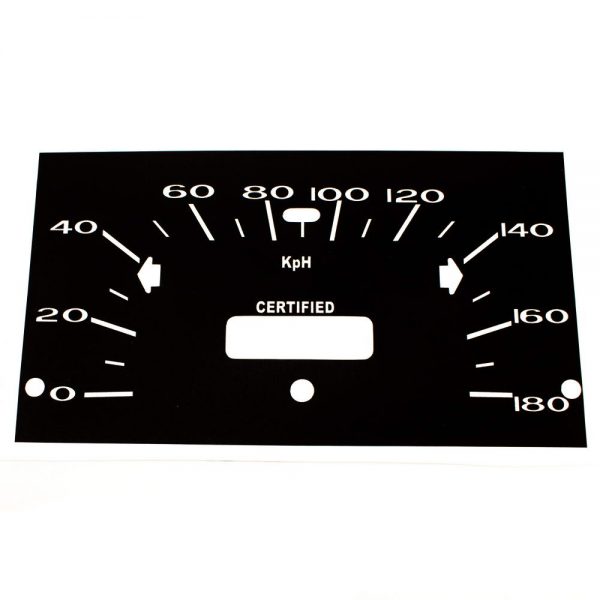 68 - 76 Plymouth Valiant Standard Speedometer Face 180 KPH CERTIFIED -Metric Police