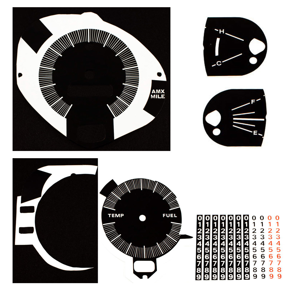 1968 AMC AMX Dash Decal Kit