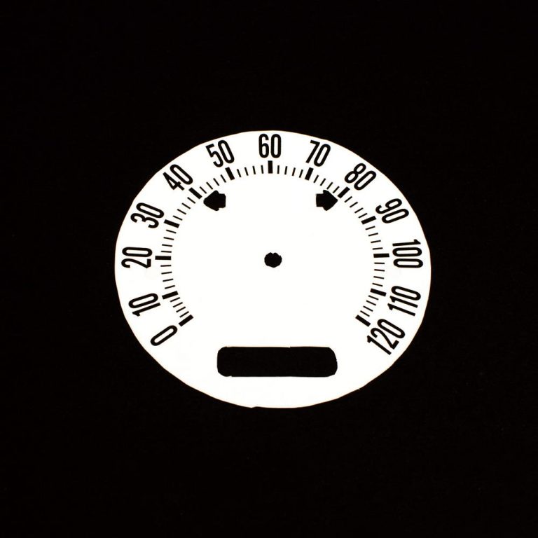 70 Challenger T/A WHITE Standard Speedometer Face 120 MPH Premium