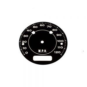 70 - 74 Barracuda Cuda AAR Standard Dash Speedometer Face 120 MPH