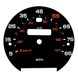 8189DT01 81-89 Dodge Truck Ramcharger Ram 150/250/350 Dash Decal Speedometer Face 85MPH 137KPH Dual-Scale (MPH outside) NO TRIP ODO