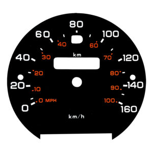 8189DT02 81-89 Dodge Truck Ramcharger Ram 150/250/350 Dash Decal Speedometer Face 160KPH 100MPH Dual-Scale (KPH outside) NO TRIP ODO