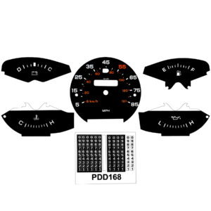 8189DT10 81-89 Dodge Truck Ramcharger Ram 150/250/350 Dash Decal Kit 85MPH 137KPH Dual-Scale (MPH outside)