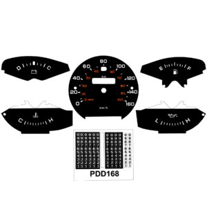 8189DT11 81-89 Dodge Truck Ramcharger Ram 150/250/350 Dash Decal Kit 160KPH 100MPH Dual-Scale (KPH outside)