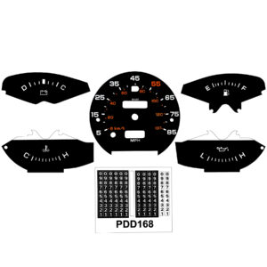 8189DT12 81-89 Dodge Truck Ramcharger Ram 150/250/350 Dash Decal Kit 85MPH 137KPH Dual-Scale (MPH outside) WITH TRIP ODO