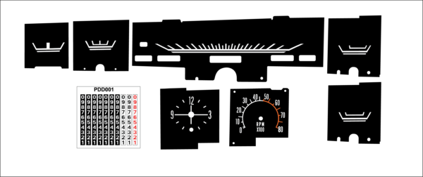 68 -70 B Body Standard SKINZ Black Refacing kit (Roadrunner, GTX, Belvedere, Coronet) 120 MPH (long tick) (Copy)