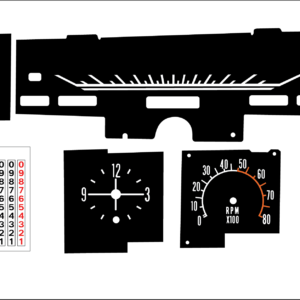 68 -70 B Body Standard SKINZ Black Refacing kit (Roadrunner, GTX, Belvedere, Coronet) 120 MPH (short tick)